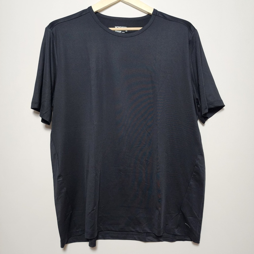 Mondetta Active Performance Mesh Panel T-Shirt Black Large